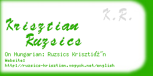 krisztian ruzsics business card